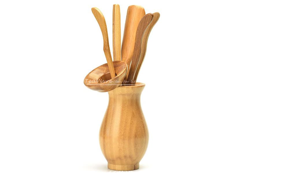 Bamboo Vase Cha Dao Set Tea Utensil 6 Pieces