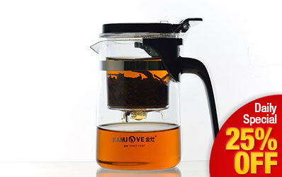 Manually Blow-Molded Glass Infuser Teapot 900ml