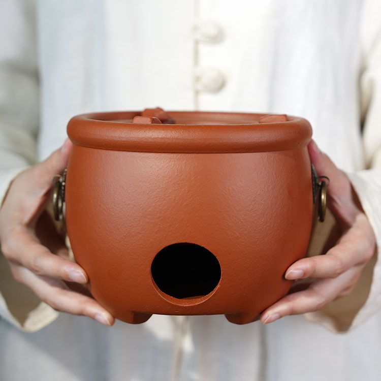 銅製 龍鳳壺 懐炉 湯押子 暖炉 暖手壺 湯婆子 工芸品 置物 Chaozhou Red Clay Stove