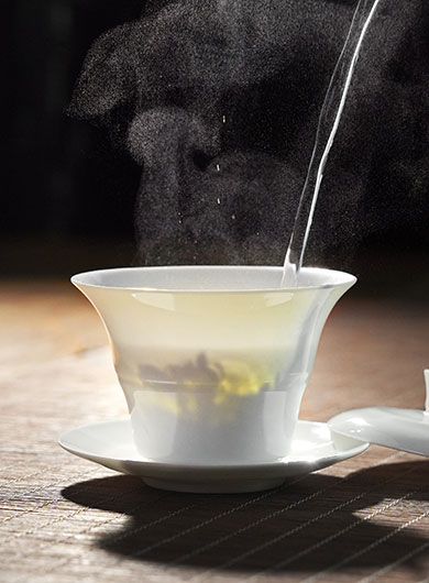 Bamboo Shaped Bone China Gaiwan