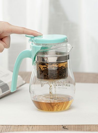 Manually Blow-Molded Glass Infuser Tea Cup 650ml / 22 oz