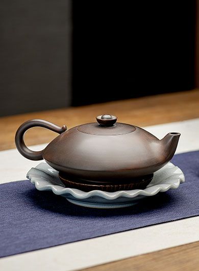 Handmade Qinzhou Nixing Pottery Teapot Caiyuan Gungun