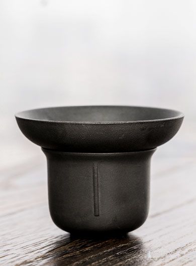 Zen Style (Chan Feng) Black Pottery Tea Filter 
