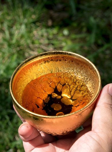 Handmade Jianyang Jianzhan Tea Cup – Gold Oil Spot 150ml