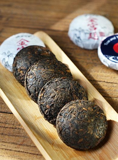 Jin Gong Ting Ripened Pu-erh Tea Mini Cake