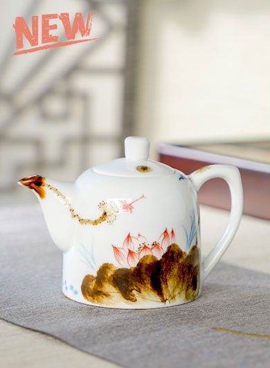Lotus Flower Porcelain Teapot