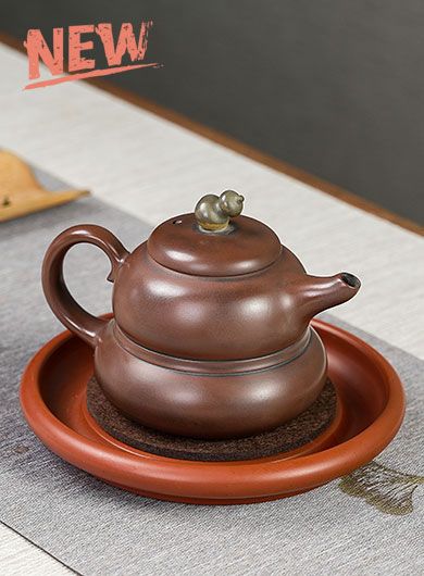Handmade Qinzhou Nixing Pottery Teapot Gourd Shape