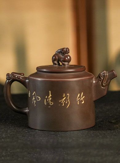 Handmade Qinzhou Nixing Pottery Teapot Long Zun