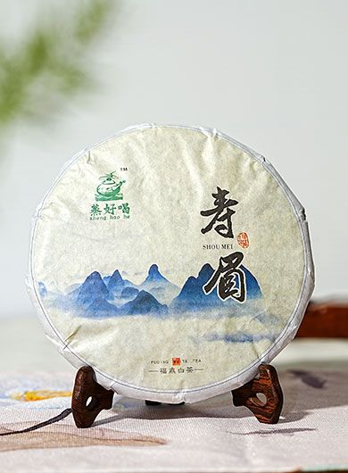 Fuding Shou Mei White Tea Cake 2016