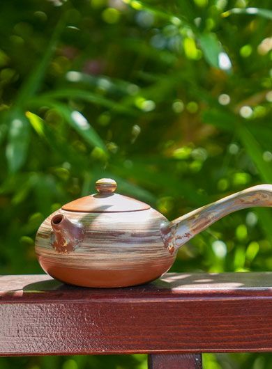 Handmade Jianshui Zitao Pottery Side Handle Teapot