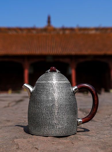 Handmade Pure Silver Qin Quan Teapot 140ml
