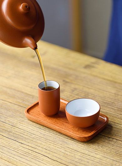 Yixing Zisha Clay Tea Cup + Aroma Cup + Saucer Set