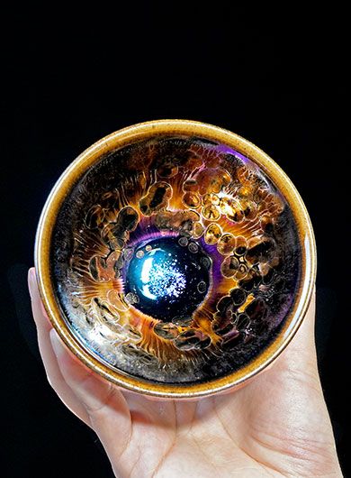 Handmade Jianyang Jianzhan Tea Cup - Yaobian Temmoku
