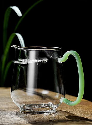 Clear Glass Gongfu Tea Pitcher with Filter
