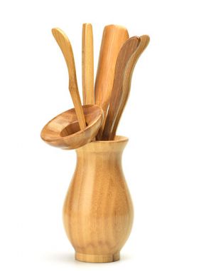 Bamboo Vase Cha Dao Set Tea Utensil 6 Pieces
