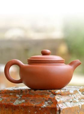 Handmade Antique Style Fanggu Yixing Zisha Teapot