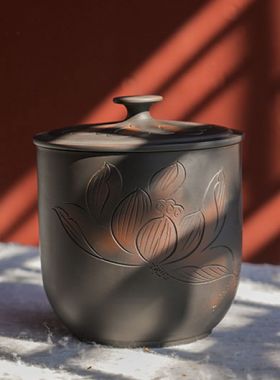 Jianshui Zitao Pottery Jar for Cake Tea Storage