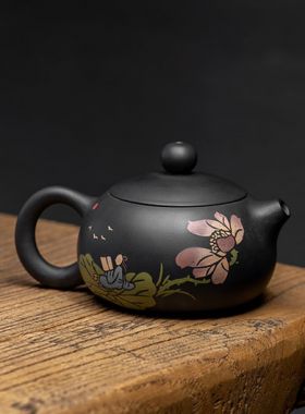 Handmade Jianshui Zitao Pottery Teapot – Hand Painted Xi Shi
