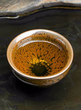 Handmade Jianyang Jianzhan Tea Cup - Partridge Feather