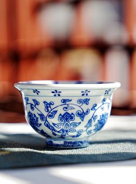 Jingdezhen Hand Painted Blue and White Porcelain Tea Cup