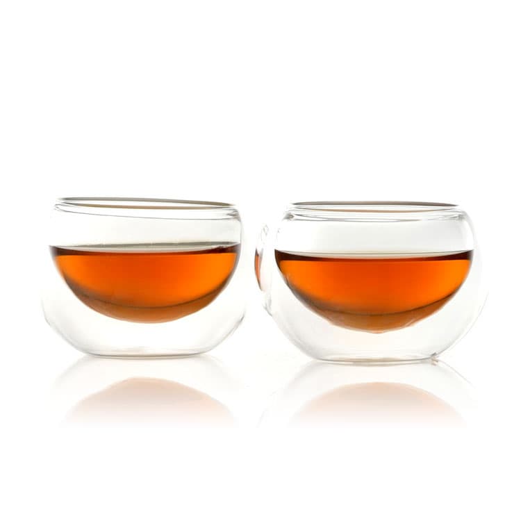 Double-wall Glass Tea Cups 50ml / 1.69oz