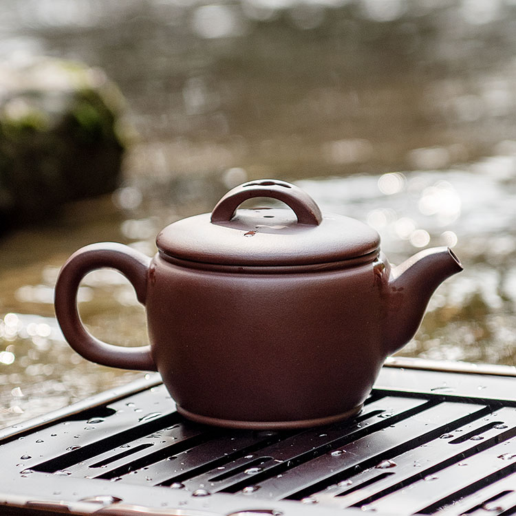 Large Purple Clay Teapot - 12 oz.