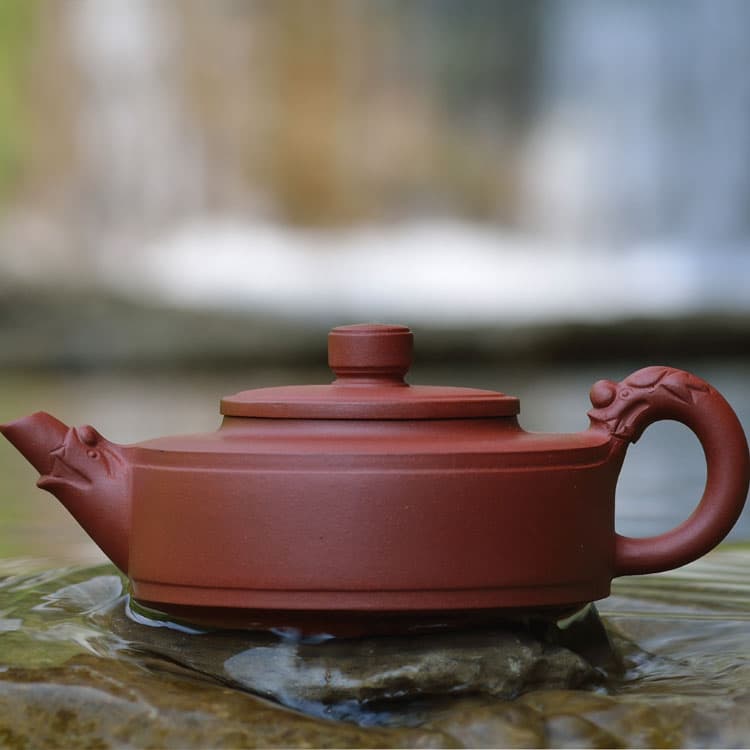 Black Dragon Shipiao Teapot, Flat Lid, Wuhui Heini Clay 180ml