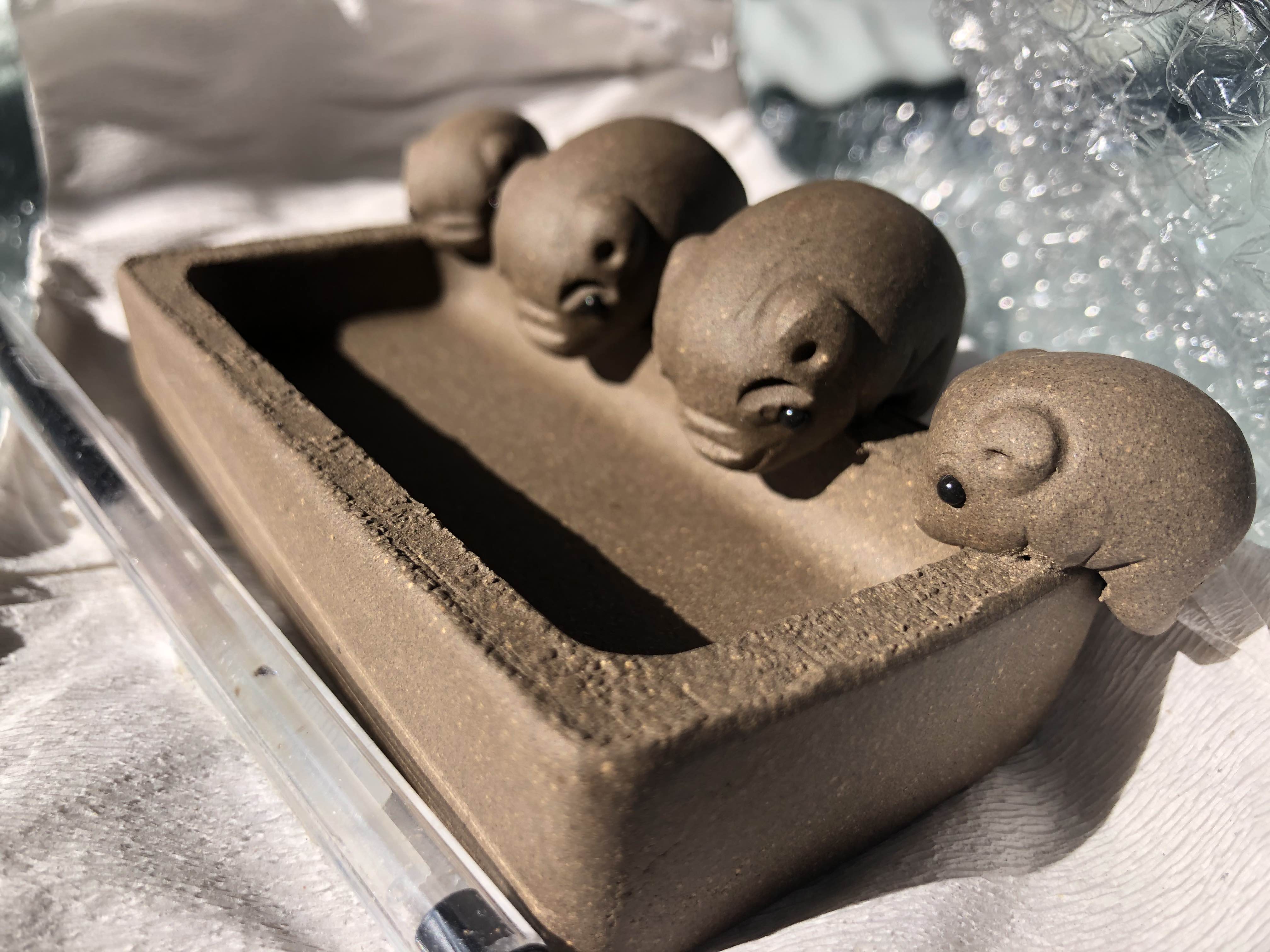 Four Drinking Pigs Yixing Zisha Tea Pet - Teavivre.com